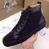 Christian Louboutin Black Louis Lux High-Top Sneakers swarovski